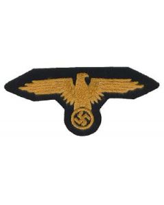 RSE48B.Waffen SS em sleeve eagle.Tan thread on black.