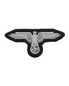 RSE33.Waffen SS officers sleeve eagle.Silver bullion and wire on black