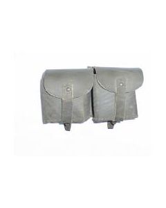Italian Green Leather 2 Pocket Ammunition Pouch For Carcano Rifles