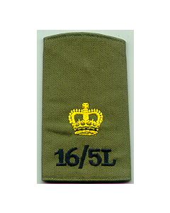 British Officer OD Green Shoulder Slides With Unit Number