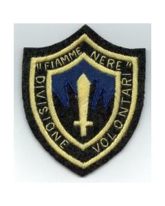 Reproduction Italian WW2 Sleeve Patch For The "Fiamme Nere Division Volontari"