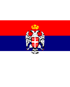 Serbian Flag With Eagle 3' X 5'
