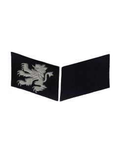 RSE31A.Waffen SS 14th division EM collar tabs.Lion on black.