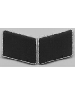 RSE25.Waffen SS SD officer collar tabs.Black felt with  silver piping.